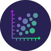 Bubble Graph Glyph Gradient Circle Icon Design vector