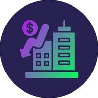 Company Glyph Gradient Circle Icon Design vector