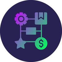 Model Glyph Gradient Circle Icon Design vector