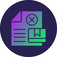 Rejected Glyph Gradient Circle Icon Design vector
