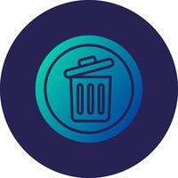Garbage Glyph Gradient Circle Icon Design vector