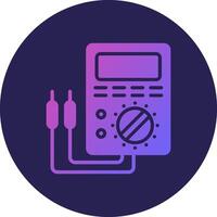 Voltmeter Glyph Gradient Circle Icon Design vector