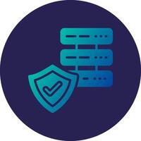 Database Security Glyph Gradient Circle Icon Design vector