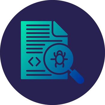 depuración glifo degradado circulo icono diseño vector