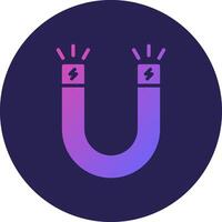 Magnetism Glyph Gradient Circle Icon Design vector