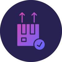Package Glyph Gradient Circle Icon Design vector
