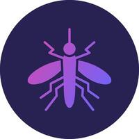 Mosquito Glyph Gradient Circle Icon Design vector