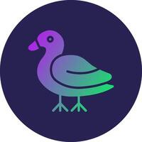 Duck Glyph Gradient Circle Icon Design vector