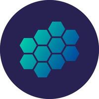 Honey Comb Glyph Gradient Circle Icon Design vector