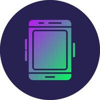 Smartphone Glyph Gradient Circle Icon Design vector