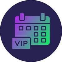 Vip Event Glyph Gradient Circle Icon Design vector
