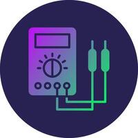 Voltmeter Glyph Gradient Circle Icon Design vector