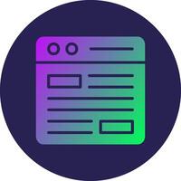 Website Mockup Glyph Gradient Circle Icon Design vector