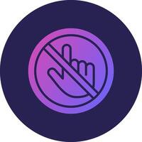 Do Not Touch Glyph Gradient Circle Icon Design vector