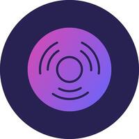 Disc Glyph Gradient Circle Icon Design vector