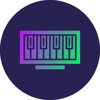 Piano Glyph Gradient Circle Icon Design vector