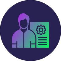 Managment Glyph Gradient Circle Icon Design vector