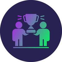 Prize Glyph Gradient Circle Icon Design vector