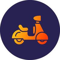 Vespa Glyph Gradient Circle Icon Design vector