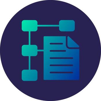 Structure Glyph Gradient Circle Icon Design vector