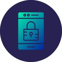 Smartphone Glyph Gradient Circle Icon Design vector