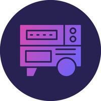Generator Glyph Gradient Circle Icon Design vector
