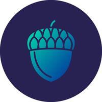 Acorn Glyph Gradient Circle Icon Design vector