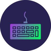 Keyboard Glyph Gradient Circle Icon Design vector