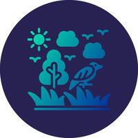 Forest Glyph Gradient Circle Icon Design vector