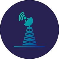 Radar Tower Glyph Gradient Circle Icon Design vector