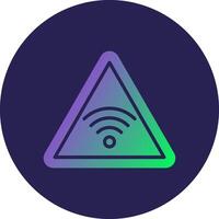 Wifi Glyph Gradient Circle Icon Design vector