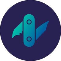 Swiss Army Knife Glyph Gradient Circle Icon Design vector