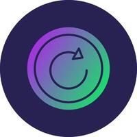 Refresh Glyph Gradient Circle Icon Design vector