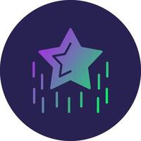 Star Glyph Gradient Circle Icon Design vector