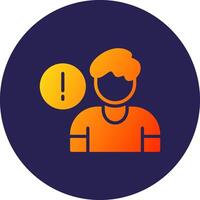 Information Glyph Gradient Circle Icon Design vector