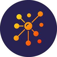 Node Glyph Gradient Circle Icon Design vector