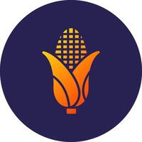 Corn Glyph Gradient Circle Icon Design vector