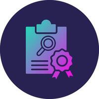 Quality Control Glyph Gradient Circle Icon Design vector