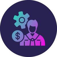 obligation Glyph Gradient Circle Icon Design vector