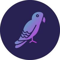 Parrot Glyph Gradient Circle Icon Design vector