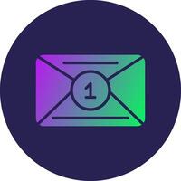 Mail Glyph Gradient Circle Icon Design vector