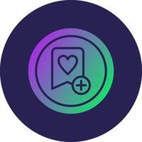 Favourite Glyph Gradient Circle Icon Design vector