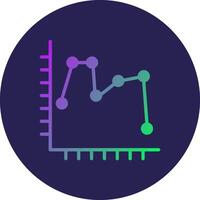 Glyph Gradient Circle Graph Glyph Gradient Circle Icon Design vector