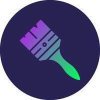 Paint Brush Glyph Gradient Circle Icon Design vector