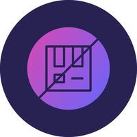 Out Of Stock Glyph Gradient Circle Icon Design vector