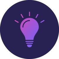Idea Glyph Gradient Circle Icon Design vector