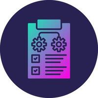 Project Management Glyph Gradient Circle Icon Design vector