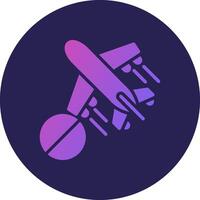 Cancelled Glyph Gradient Circle Icon Design vector