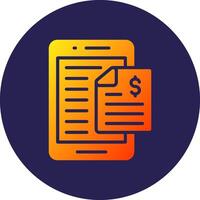 Digital Publishing Glyph Gradient Circle Icon Design vector