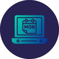 Cyber Monday Glyph Gradient Circle Icon Design vector